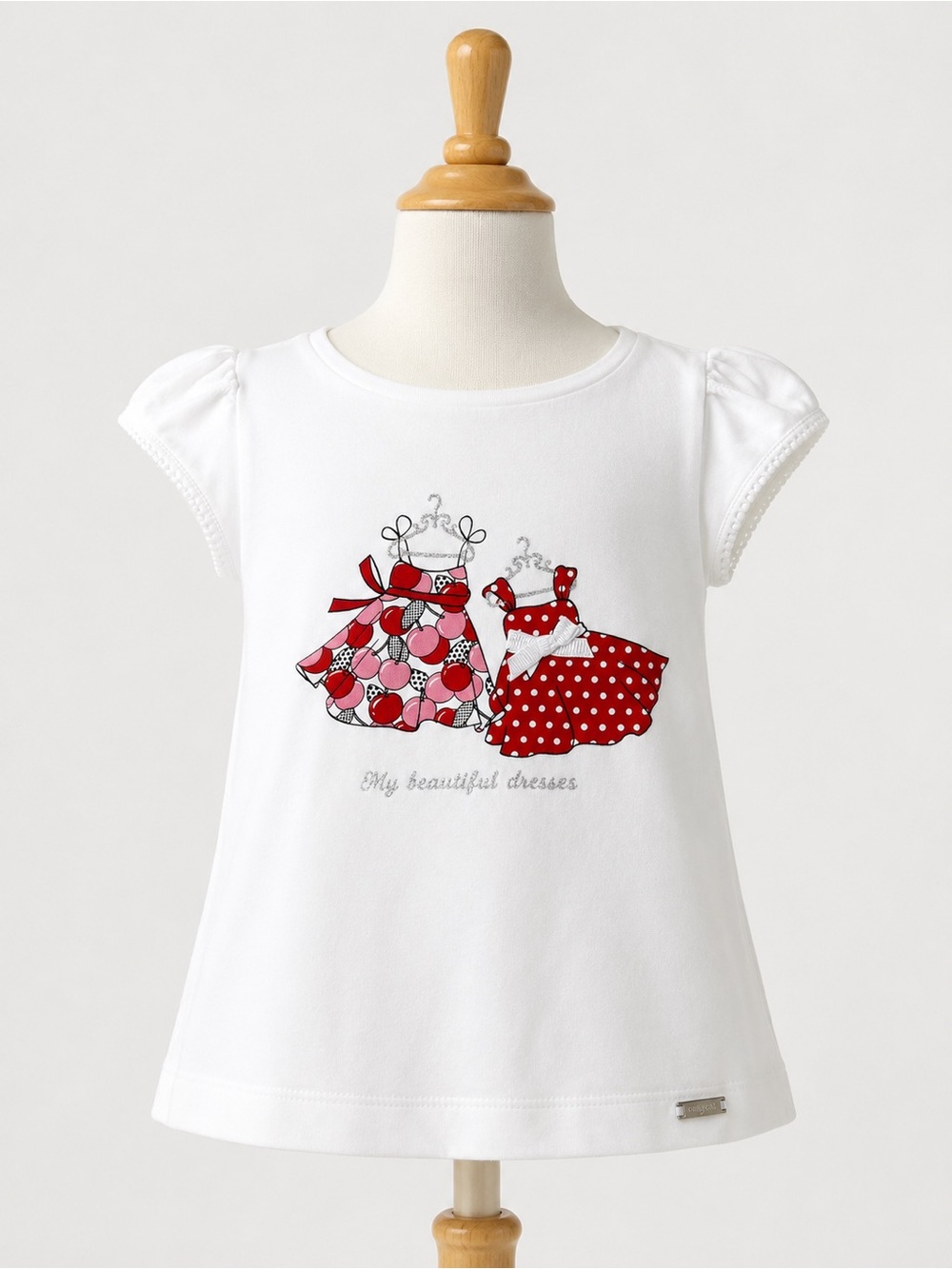 Mayoral Girls 18M White Dress Appliqué Top Shirt 86cm Boutique